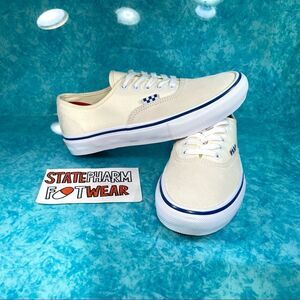 Vans Skate Authentic ‘Off White’ Women's Low Top Cushioned Suede Skate Shoes